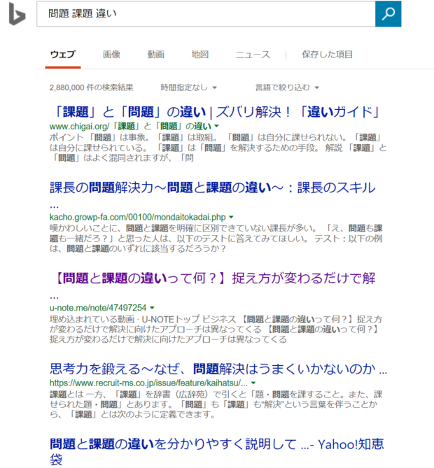 問題=課題? 問題=課題?